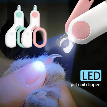 LED Light Cat Dog Nail Clipper Cutter Professional Pet Claw Trimmer with Safety Lock Puppy Kitten Animals Care Grooming Tool Kit