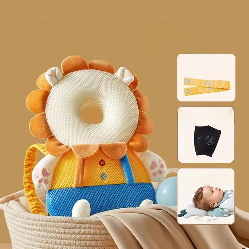 Baby Head Protector Safety Pad Cushion Back Prevent Injured Elf Lion1-3T Toddler Security Pillows Protective Headgear